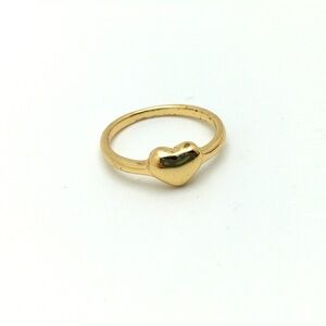 Stackable Gold Ring Heart Center Size 7.5
